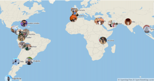 Mapa hecho con Flourish sobre países visitados por "vloguero"