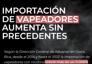 Importación de vapeadores a Costa Rica en aumento exponencial