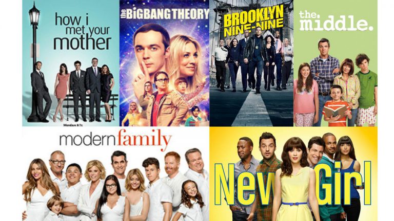 Series: The Big Bang Theory, How I Met Your Mother, Modern Family, Brooklyn 99, New Girl, The middle.